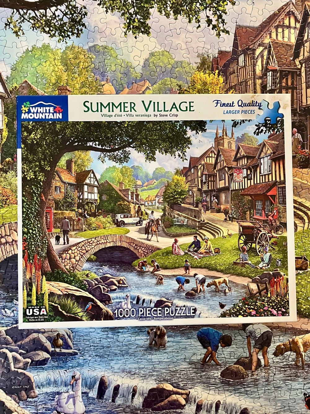 White Mountain Summer Village Puzzle - 1000 Piece